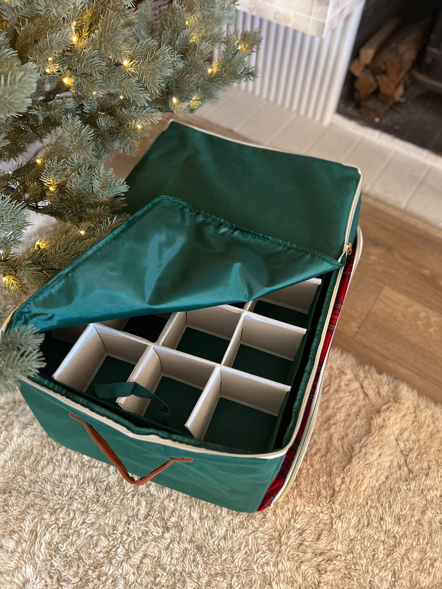 2023 Luxe Ornament Organiser Green & Tartan