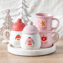 Load image into Gallery viewer, Sweater Weather Lidded Christmas Mug (7330222506050)