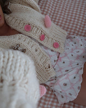 Load image into Gallery viewer, Cream Hearts &amp; Gingerbread Knit Cardigan - PRE ORDER (7232192938050)