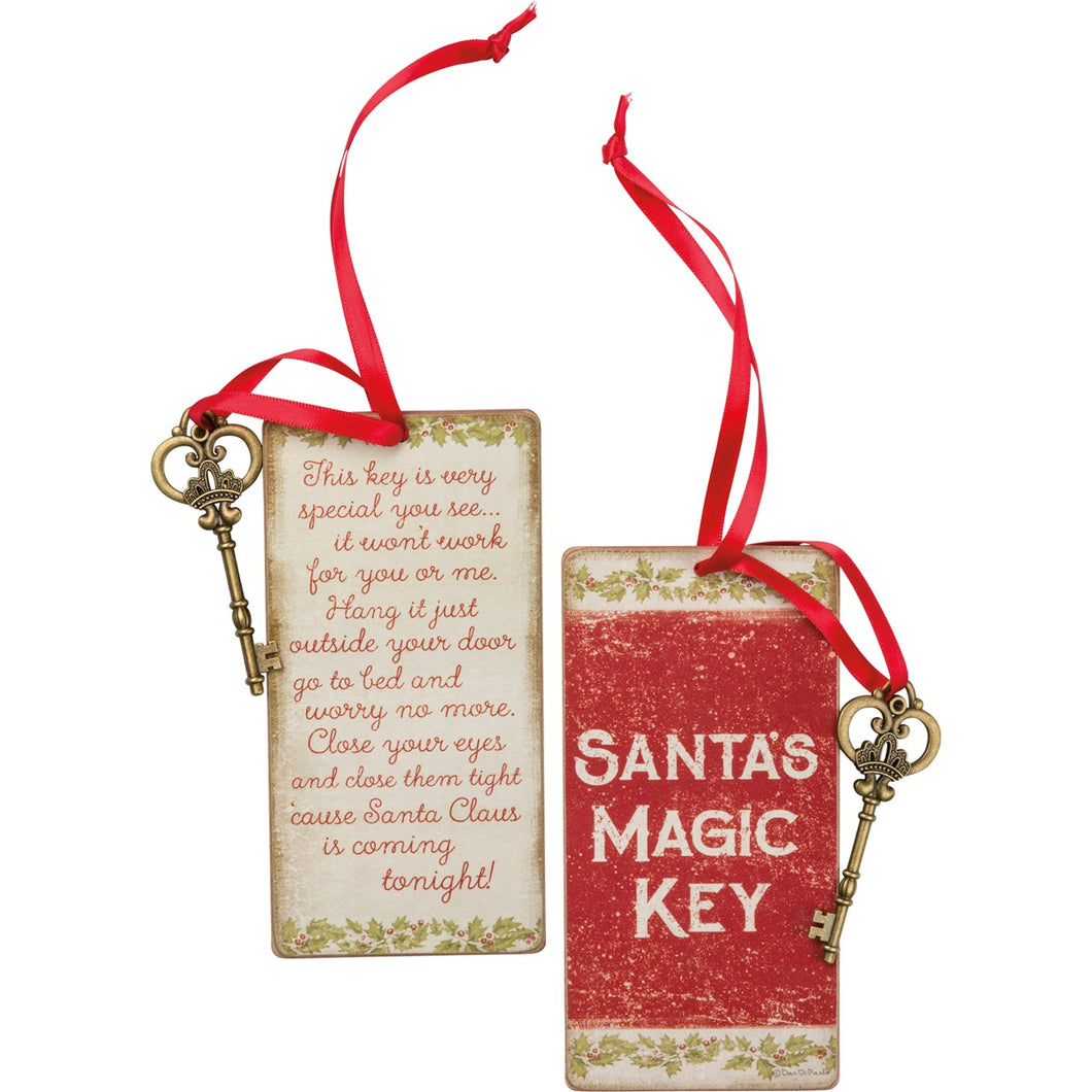 Vintage Santa's Magic Key Ornament (6982825246786)
