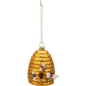 Glass Beehive Ornament (6982829473858)