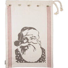 Load image into Gallery viewer, White Ticking Stripe Santa Give Back Sack (6982829932610)
