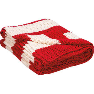 Red and White Stripe Throw (6982832750658)