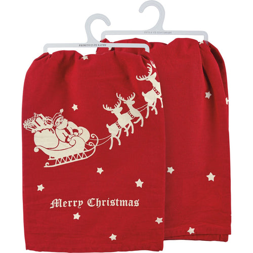 Kitchen Towel - Vintage Merry Christmas (6982835077186)