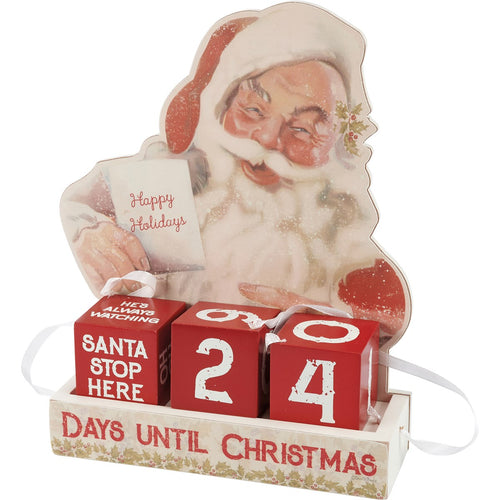 Santa Happy Holidays Block Countdown (6982840909890)