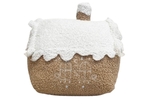 Light Brown Gingerbread House Cushion (7023300968514)
