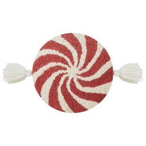 Peppermint with Tassels Pillow (6966419488834)