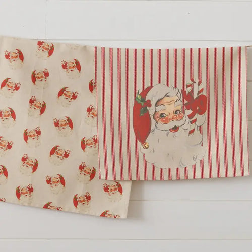 PRE ORDER - Vintage Santa Tea Towels Pack of 2 (6959247196226)