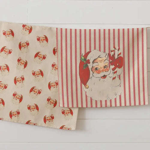 PRE ORDER - Vintage Santa Tea Towels Pack of 2 (6959247196226)