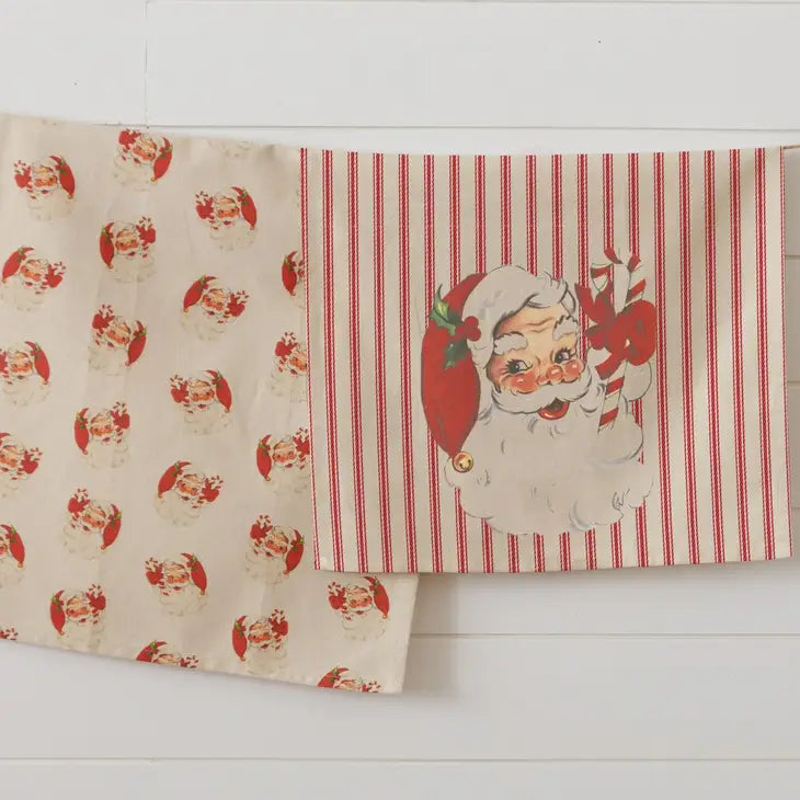 PRE ORDER - Vintage Santa Tea Towels Pack of 2 (6959247196226)