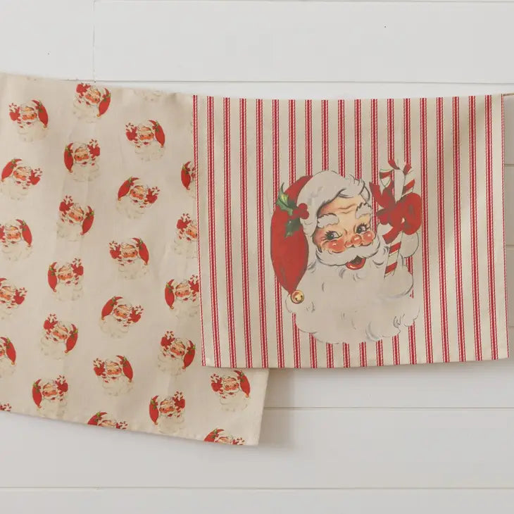 PRE ORDER - Vintage Santa Tea Towels Pack of 2 (6959247196226)