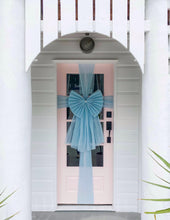 Load image into Gallery viewer, Baby Blue Door Bow with Tails (7551183716418)