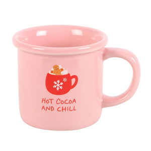 Pink Hot Cocoa and Chill Christmas Mug (7330222440514)