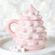 Load image into Gallery viewer, Pink Christmas Tree Shaped Mug (7330222571586)