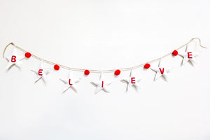 84" Felt Believe Garland (6955292950594)