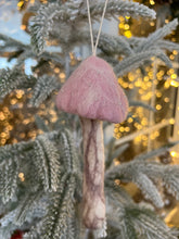 Load image into Gallery viewer, Pink Beaded Toadstool Ornament (6979305046082)