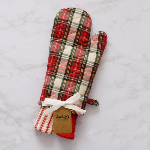 PRE ORDER - Tartan Mitten Gift Set with Tea Towels (6959247786050)