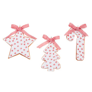 4315558 - 4" Peppermint Sprinkle Cookie Ornament Assorted (6973625532482)