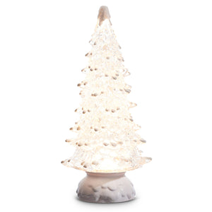 4316171 - 12" Lighted Tree with Snow and Swirling Glitter (7019019337794)