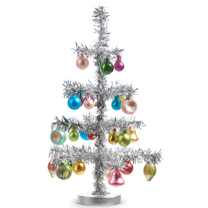 4319198 - 14" Tinsel Tree with Ornaments (7019019829314)
