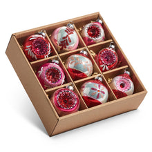 Load image into Gallery viewer, 4422850 - Box of 9 Pink Vintage Ornaments 3&quot; (7360716996674)