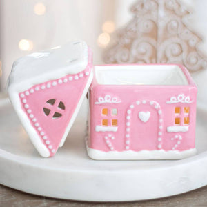 Pink Gingerbread House Christmas Oil Burner (7330222637122)