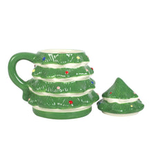 Load image into Gallery viewer, Green Christmas Tree Shaped Mug (7330222899266)