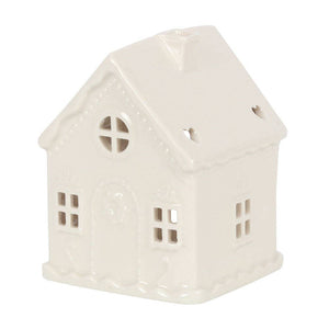 White Christmas Gingerbread House Tealight Candle Holder (7330221719618)