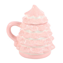 Load image into Gallery viewer, Pink Christmas Tree Shaped Mug (7330222571586)