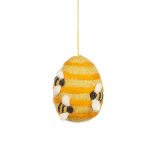 Felt Beehive Ornament (7050768252994)