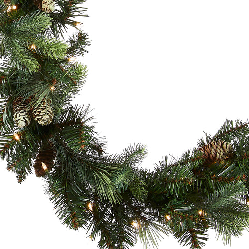 274cmL Pre Lit Carolina Pine LED Christmas Garland - NATSW274G (7549192175682)