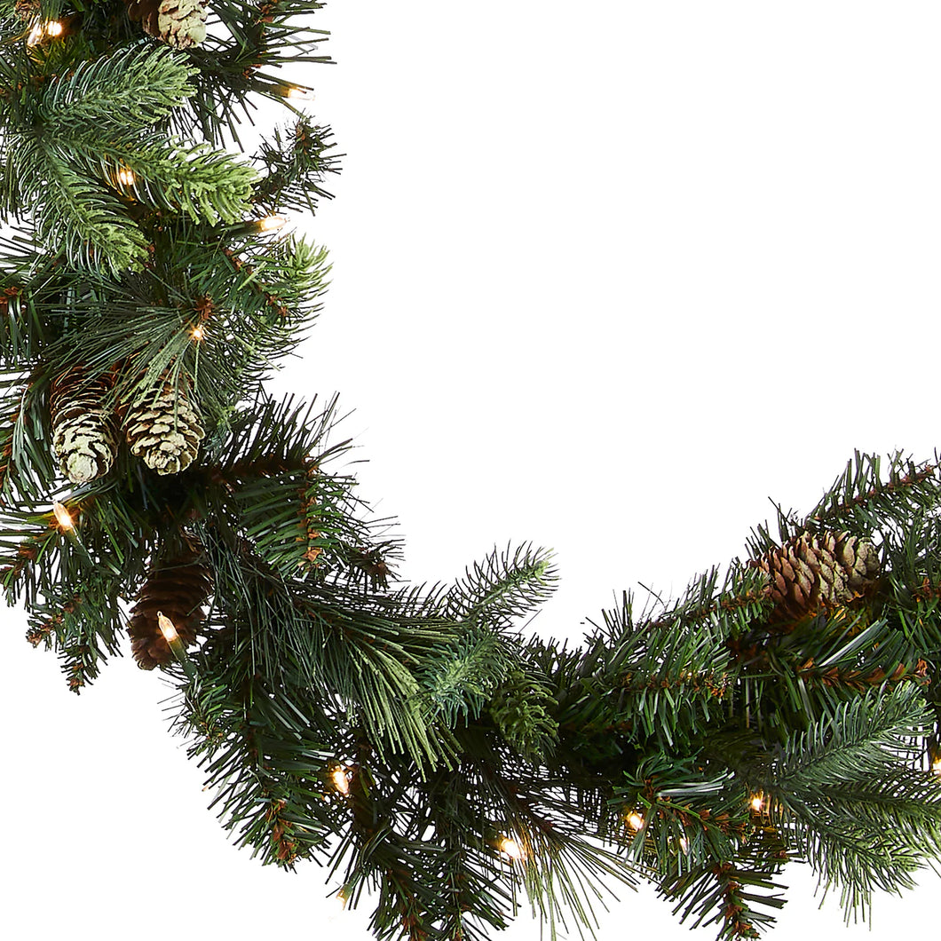 274cmL Pre Lit Carolina Pine LED Christmas Garland - NATSW274G (7549192175682)