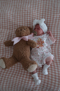 Baby Gingerbread Bows Romper - PRE ORDER (7232186449986)