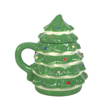 Load image into Gallery viewer, Green Christmas Tree Shaped Mug (7330222899266)