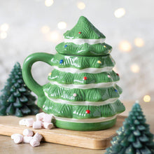 Load image into Gallery viewer, Green Christmas Tree Shaped Mug (7330222899266)