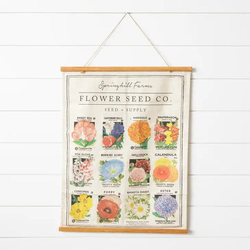 Canvas Flower Seed Co Wall Hanging (7049623928898)