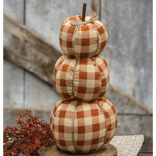 Load image into Gallery viewer, Orange Buffalo Check Pumpkin Stack (6955304190018)