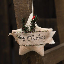 Load image into Gallery viewer, Merry Christmas Star Ornament (6955300388930)