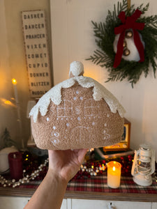 Light Brown Gingerbread House Cushion (7023300968514)