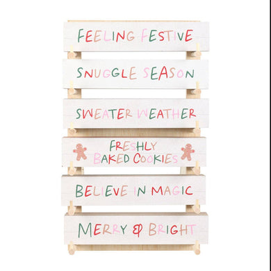 Set of 36 Christmas Block Signs on Display (7330227552322)