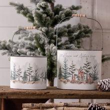 Load image into Gallery viewer, Winter Animals Forest Bucket Set of 2 (6954437967938)