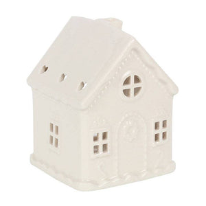 White Christmas Gingerbread House Tealight Candle Holder (7330221719618)
