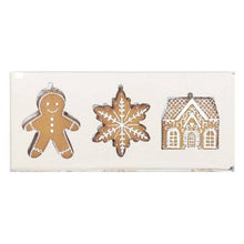 Load image into Gallery viewer, Set of 3 Hanging Christmas Gingerbread Ornament Decorations (7330222112834)