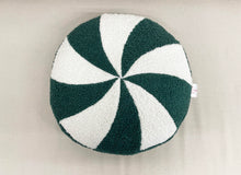 Load image into Gallery viewer, Green Peppermint Swirl Boucle Cushion (7023300804674)