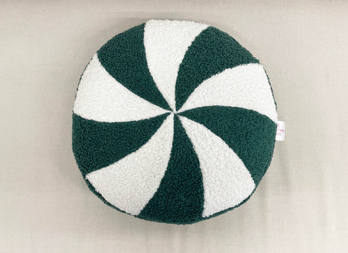 Green Peppermint Swirl Boucle Cushion (7023300804674)