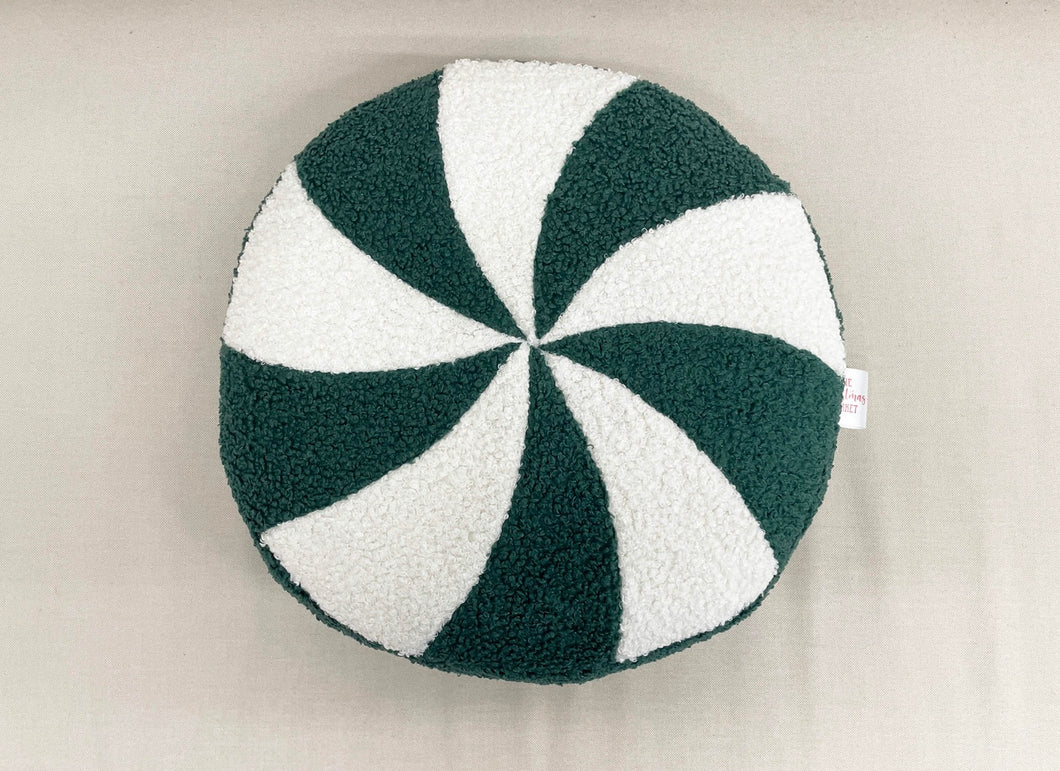 Green Peppermint Swirl Boucle Cushion (7023300804674)