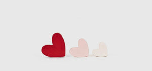 Set of 3 Wooden Cut Out Hearts (7041309835330)