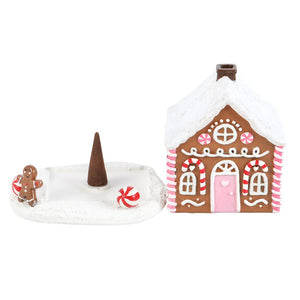 Pink Gingerbread House Christmas Incense Cone Burner (7330222374978)