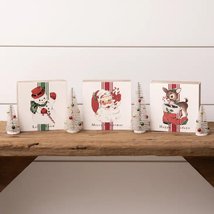 PRE ORDER - Vintage Christmas Block Sitters (6959247753282)