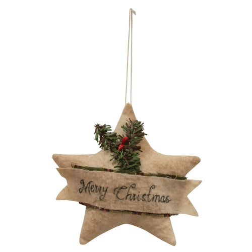 Merry Christmas Star Ornament (6955300388930)